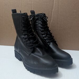 ELOQUII  Hale BLACK COMBAT  BOOTS Women's SIZE 9W
